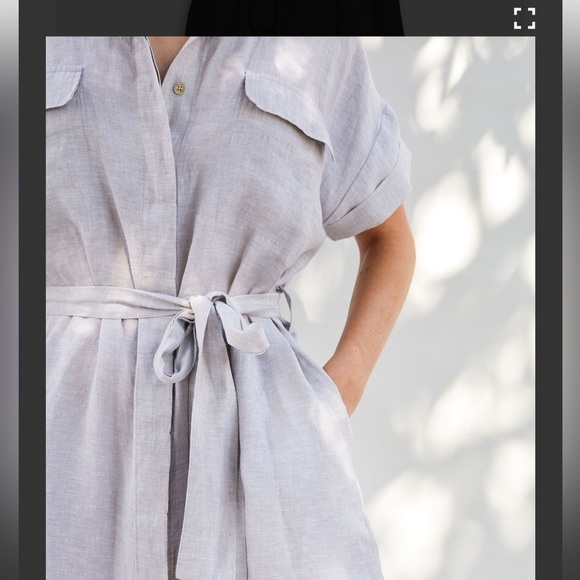 MILOOK Women’s Tina Dress  Size M 100% Linen. - Picture 3 of 17